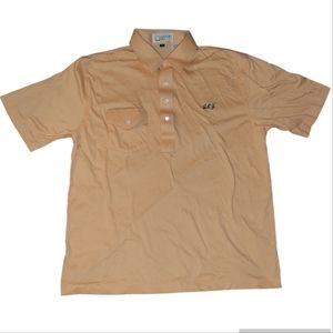 Vintage Mens Polo Golf Shirt Sycamore Hills 100% Pima Cotton Peach Orange Large